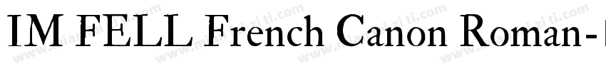 IM FELL French Canon Roman字体转换